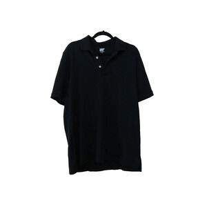 Lands'End Back Knit Polo Shirt Mens size L/T Outdoor Rugby‎ Sport Golf Cotton
